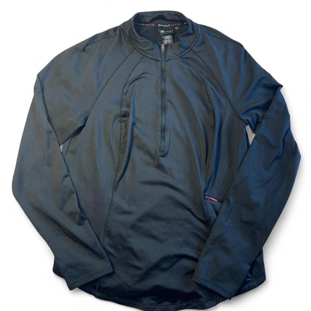 Spyder Active Black Quarter Zip Performance Pullover Women's L